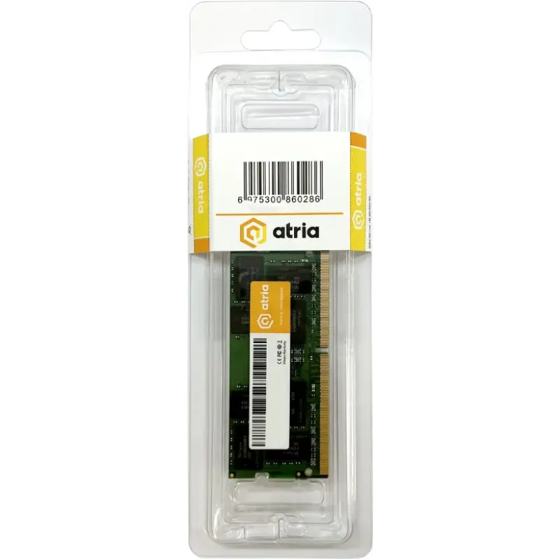 Оперативна пам'ять ATRIA 8 GB SO-DIMM DDR4 3200 MHz (UAT43200CL22SK1/8)