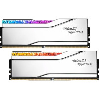 Оперативна пам'ять G.Skill DDR5 32GB (2x16GB) 8000Mhz Trident Z5 Royal Neo Silver (F5-8000J3848H16GX2-TR5NS)