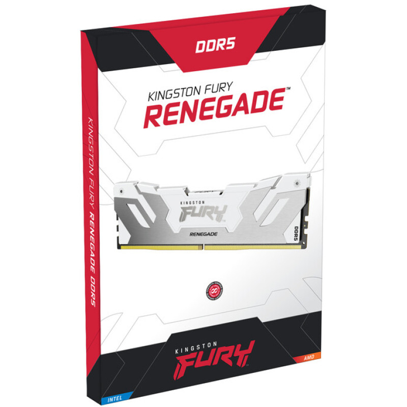 Оперативная память Kingston FURY 32 GB (2x16GB) DDR5 7200 MHz Renegade Silver/White (KF572C38RWK2-32)