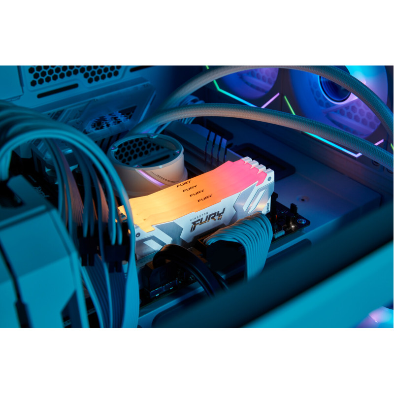 Оперативная память Kingston FURY 32 GB (2x16GB) DDR5 7600 MHz Renegade Silver/White RGB (KF576C38RWAK2-32)