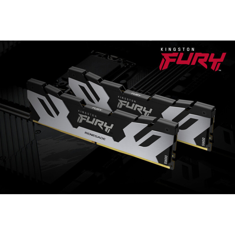 Оперативная память Kingston FURY 64 GB (2x32GB) DDR5 6400 MHz Renegade Silver/Black (KF564C32RSK2-64)