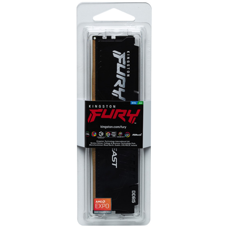 Оперативная память Kingston FURY 8 GB DDR5 6000 MHz Beast Black EXPO (KF560C36BBE-8)