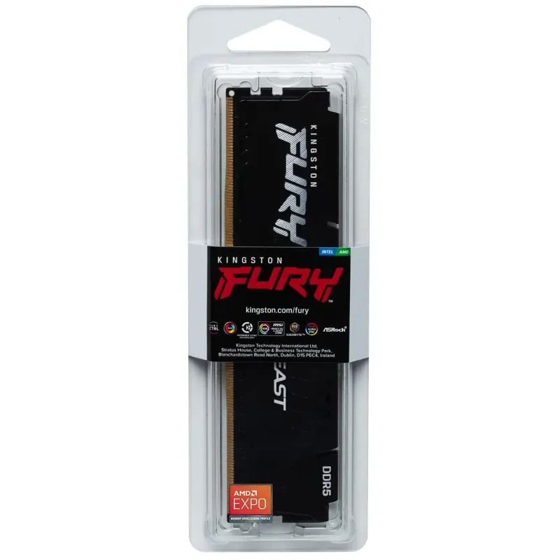Оперативная память Kingston FURY 8 GB DDR5 6000 MHz Beast Black EXPO (KF560C36BBE-8)