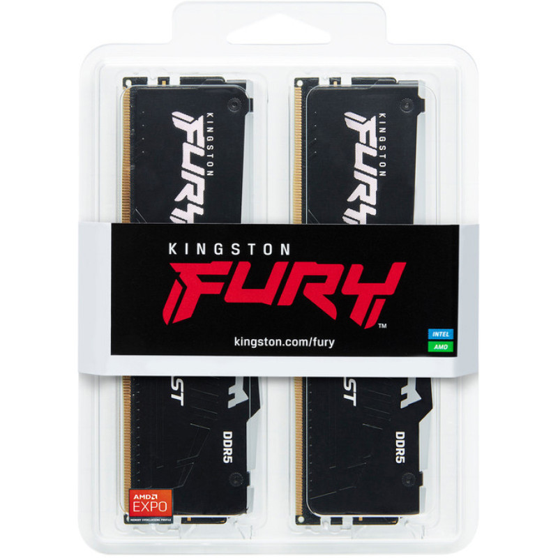 Оперативна пам'ять Kingston FURY 32 GB (2x16GB) DDR5 6000 MHz Beast RGB EXPO (KF560C30BBEAK2-32)
