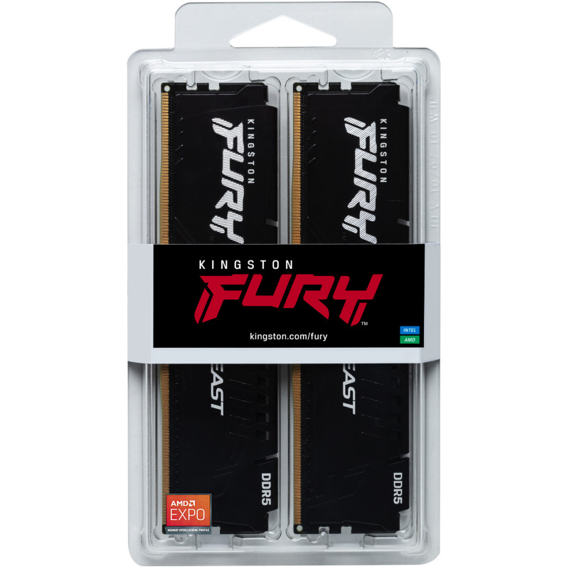 Оперативная память Kingston FURY 32 GB (2x16GB) DDR5 6000 MHz Beast EXPO (KF560C30BBEK2-32)