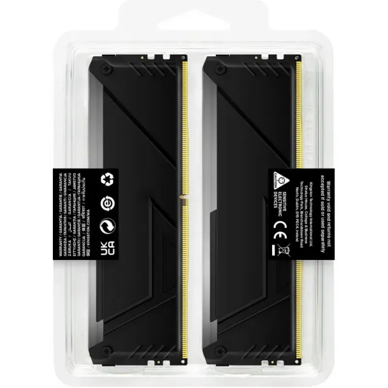 Оперативная память Kingston FURY 32 GB (2x16GB) DDR4 3200 MHz Beast RGB Black (KF432C16BB2AK2/32)