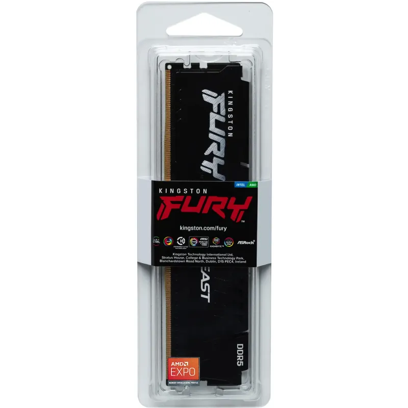 Оперативная память Kingston FURY 8 GB DDR5 6000 MHz Beast Black EXPO (KF560C30BBE-8)