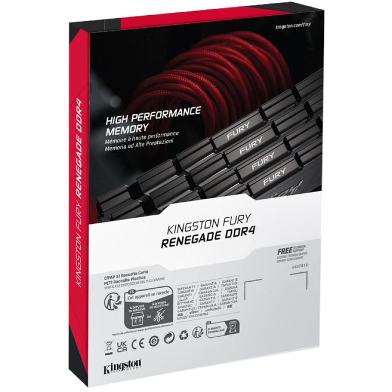 Kingston FURY 8 GB DDR4 3600 MHz Renegade Black (KF436C16RB2/8)