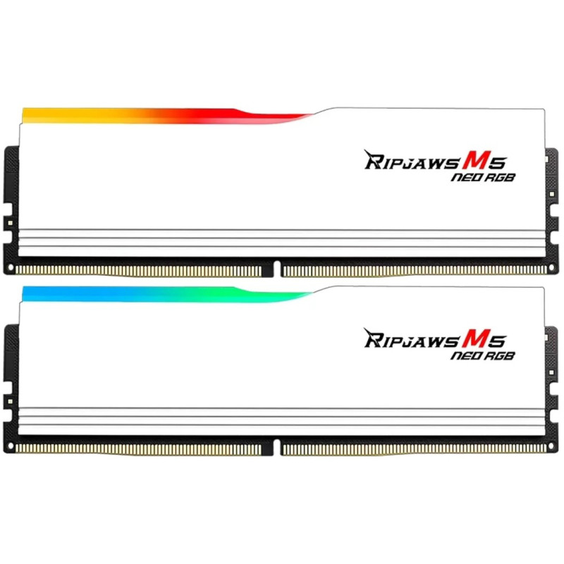 Оперативная память G.Skill 64 GB (2x32GB) DDR5 6000 MHz Ripjaws M5 Neo RGB White (F5-6000J3636F32GX2-RM5NRW)