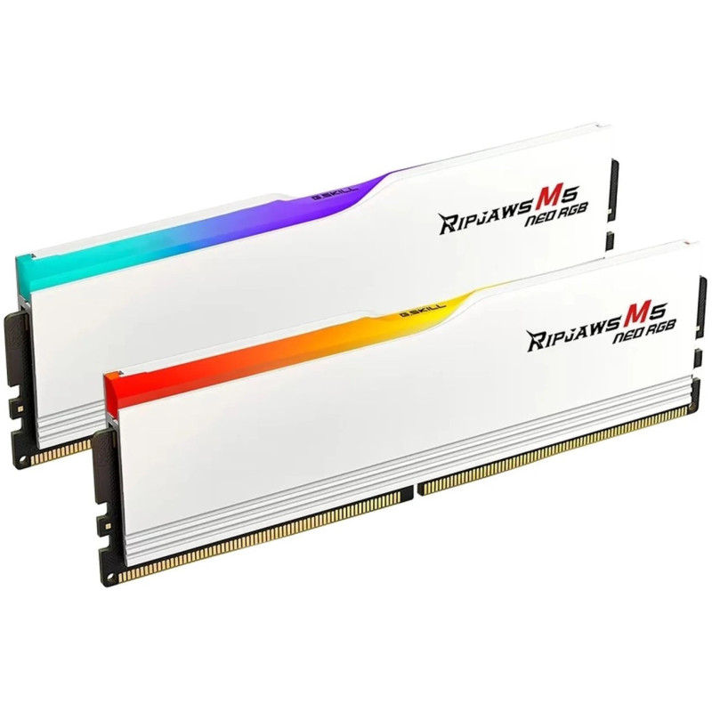Оперативная память G.Skill 64 GB (2x32GB) DDR5 6000 MHz Ripjaws M5 Neo RGB White (F5-6000J3636F32GX2-RM5NRW)