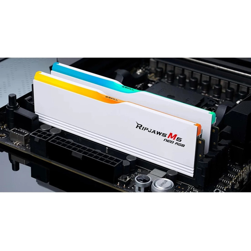 Оперативная память G.Skill 64 GB (2x32GB) DDR5 6000 MHz Ripjaws M5 Neo RGB White (F5-6000J3636F32GX2-RM5NRW)