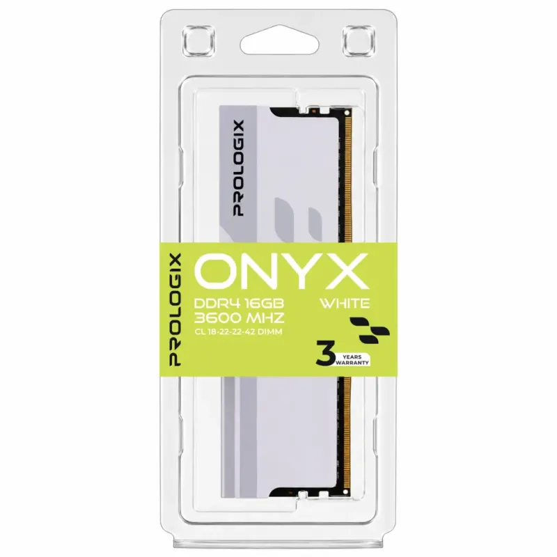 Оперативна пам'ять Prologix 16 GB DDR4 3600 MHz Onyx White (PRO16GB3600YW4)