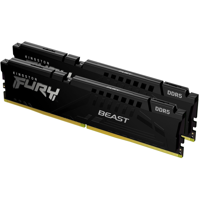 Оперативная память Kingston FURY 32 GB (2x16GB) DDR5 5200 MHz Beast Black (KF552C40BBK2-32)