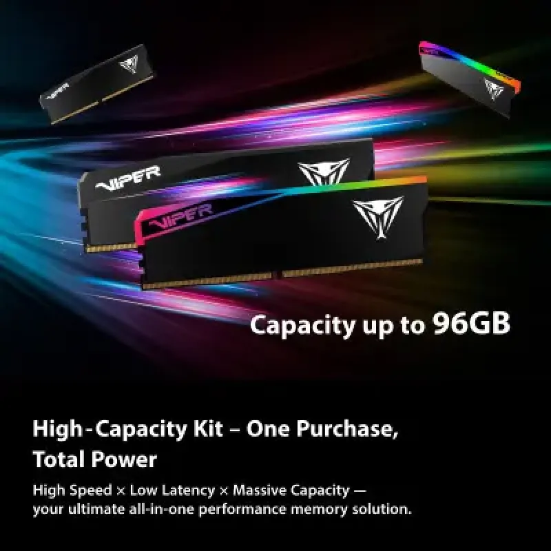 Оперативна пам'ять PATRIOT 64 GB (2x32GB) DDR5 6400 MHz Viper Elite 5 Ultra Matte Black (VEU564G6432K)
