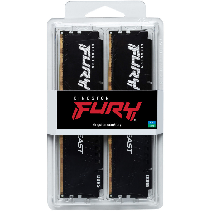 Оперативная память Kingston FURY 32 GB (2x16GB) DDR5 6000 MHz Beast Black (KF560C30BBK2-32)
