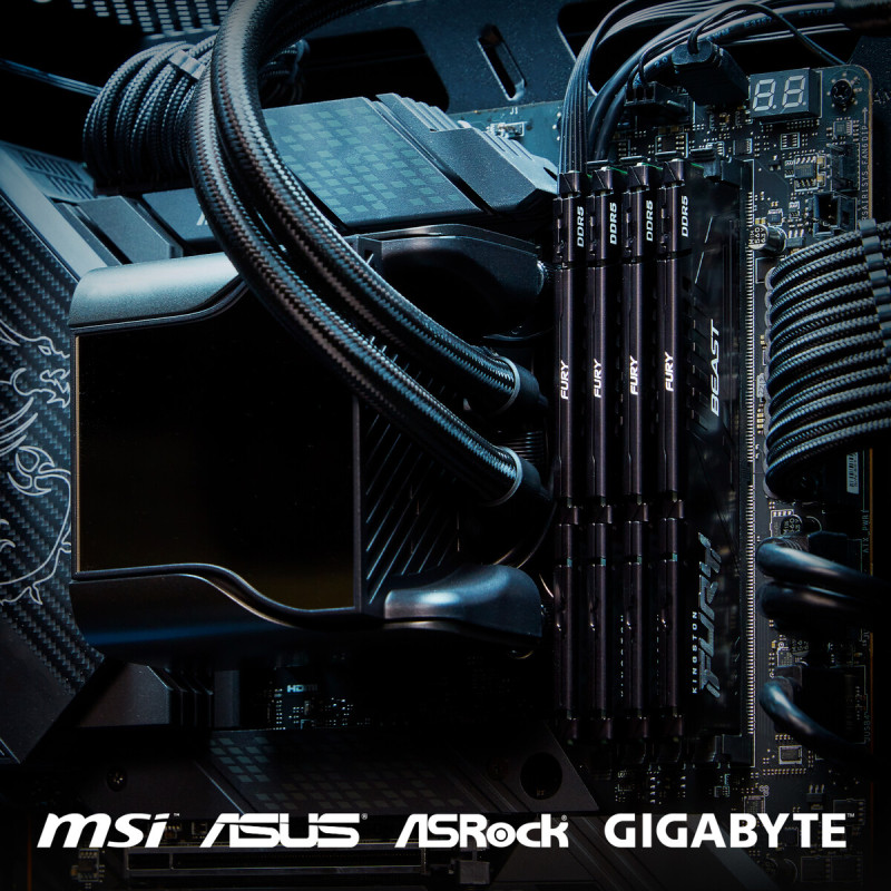 Оперативная память Kingston FURY 32 GB (2x16GB) DDR5 6000 MHz Beast Black (KF560C30BBK2-32)