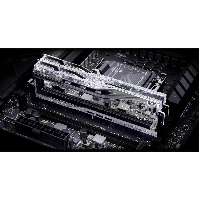G.Skill 96 GB (2x48GB) DDR5 6400 MHz Trident Z5 Royal Silver (F5-6400J3239F48GX2-TR5S)