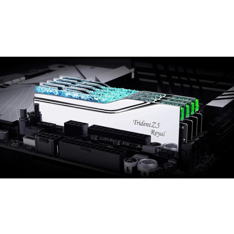 G.Skill 96 GB (2x48GB) DDR5 6400 MHz Trident Z5 Royal Silver (F5-6400J3239F48GX2-TR5S)