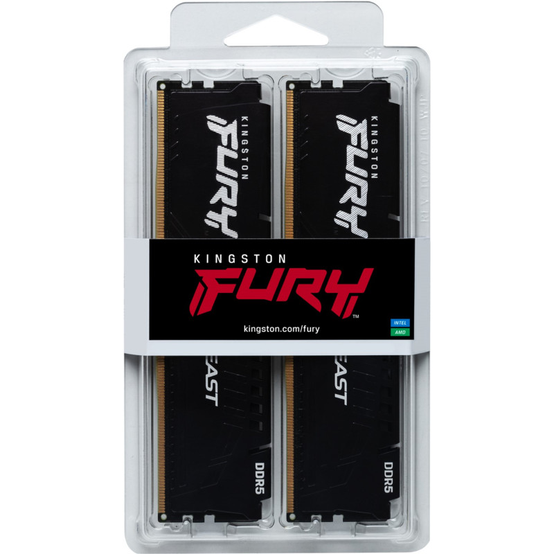Оперативная память Kingston FURY 16 GB (2x8GB) DDR5 5600 MHz Beast (KF556C40BBK2-16)