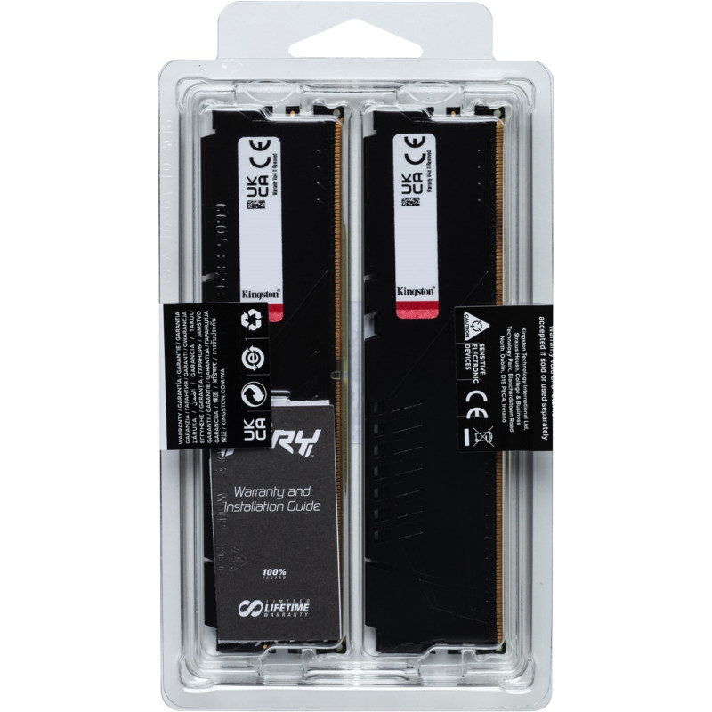 Оперативная память Kingston FURY 16 GB (2x8GB) DDR5 5600 MHz Beast (KF556C40BBK2-16)