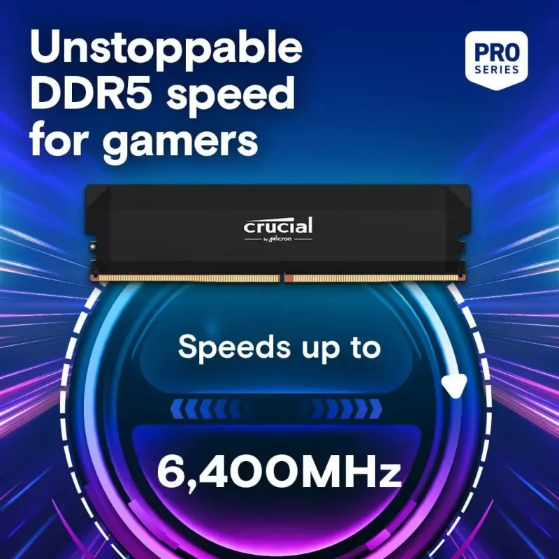 Оперативна пам'ять Crucial DDR5 32GB (2x16GB) 6400Mhz Pro Overclocking (CP2K16G64C38U5B)