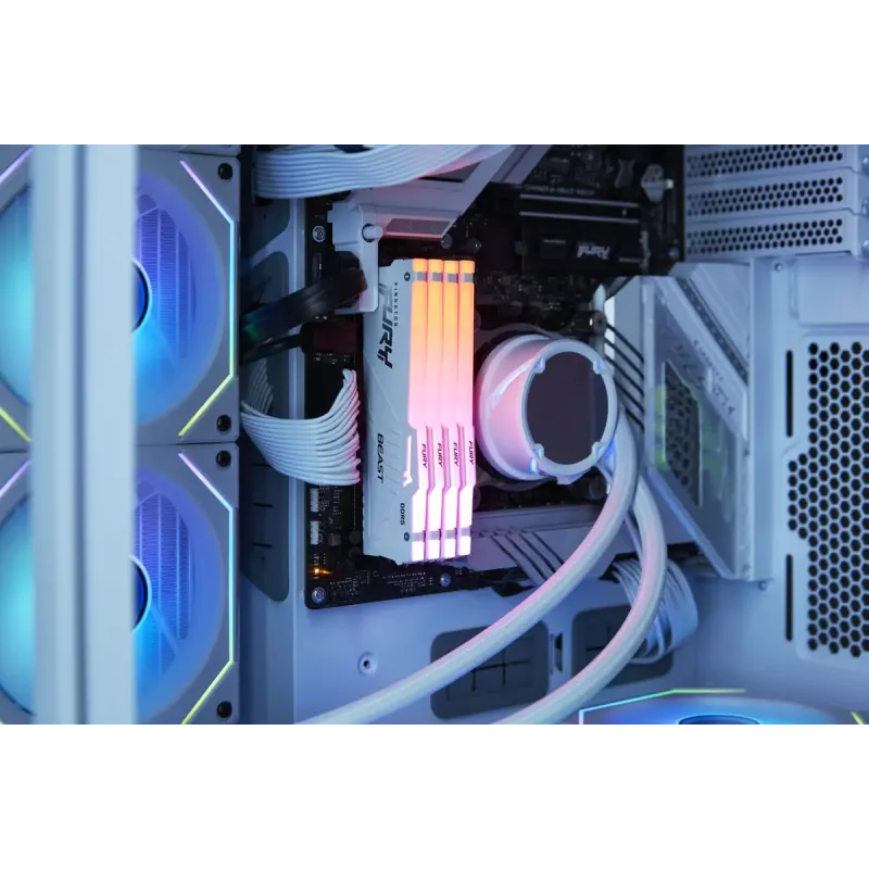 Оперативная память Kingston FURY 32 GB (2x16GB) DDR5 6000 MHz Beast RGB EXPO White (KF560C36BWE2AK2-32)