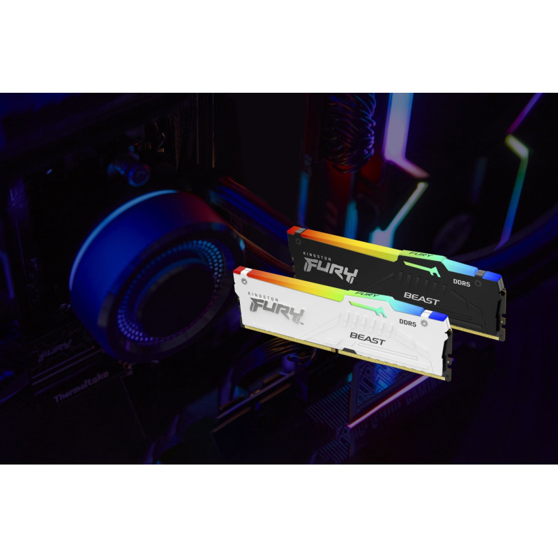 Оперативная память Kingston FURY 16 GB DDR5 6000 MHz Beast RGB White (KF560C36BWE2A-16)
