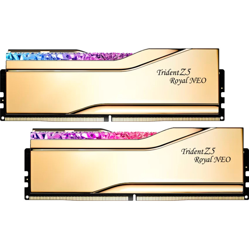 Оперативная память G.SKILL Trident Z5 Royal Neo Gold DDR5 6400MHz 32GB Kit 2x16GB (F5-6400J3039G16GX2-TR5NG)