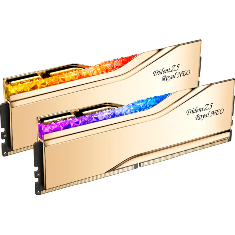 Оперативная память G.SKILL Trident Z5 Royal Neo Gold DDR5 6400MHz 32GB Kit 2x16GB (F5-6400J3039G16GX2-TR5NG)