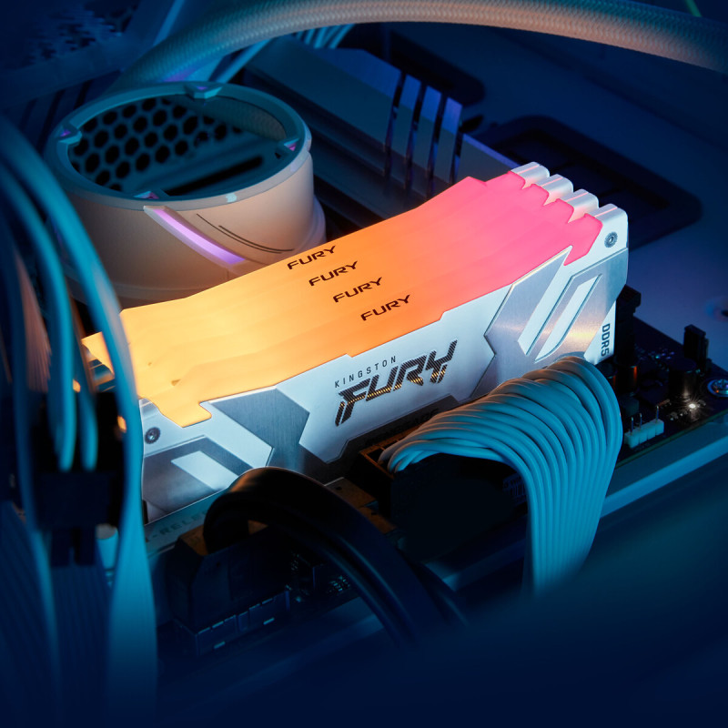 Оперативна пам'ять Kingston FURY 32 GB DDR5 6400 MHz Renegade Silver/White RGB (KF564C32RWA-32)