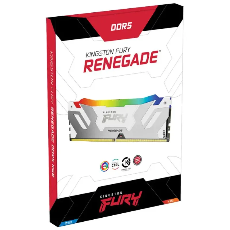 Оперативная память Kingston FURY 32 GB DDR5 6400 MHz Renegade Silver/White RGB (KF564C32RWA-32)
