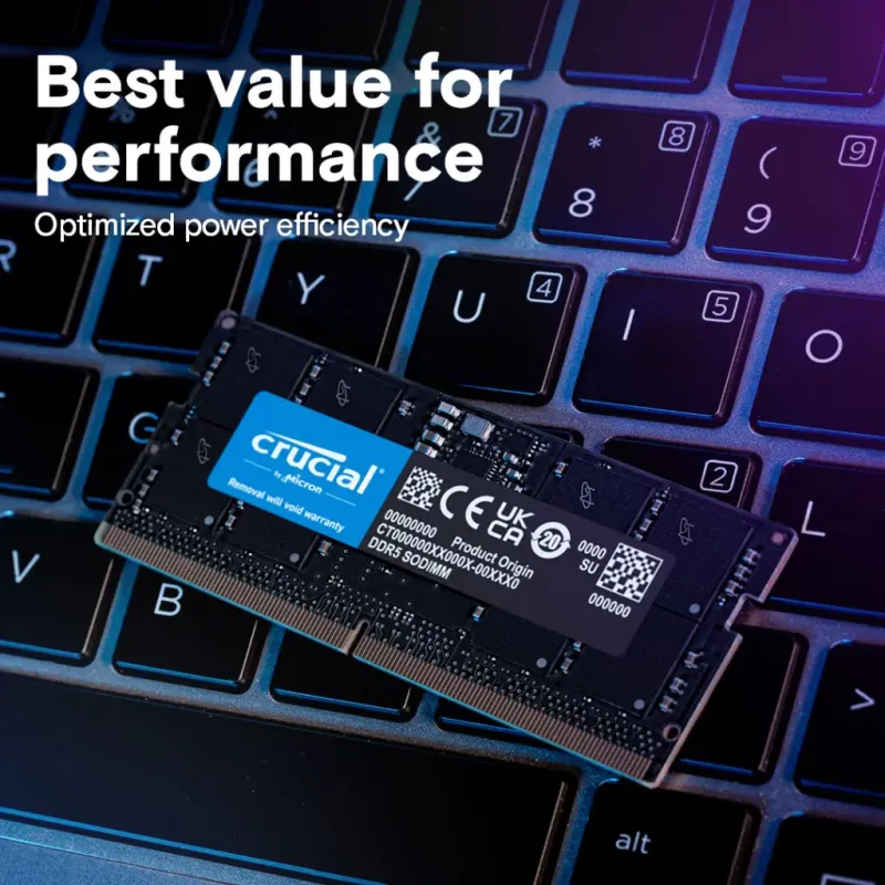 Оперативная память Crucial DDR5 1x8GB Tray (CT8G56C46S5T)