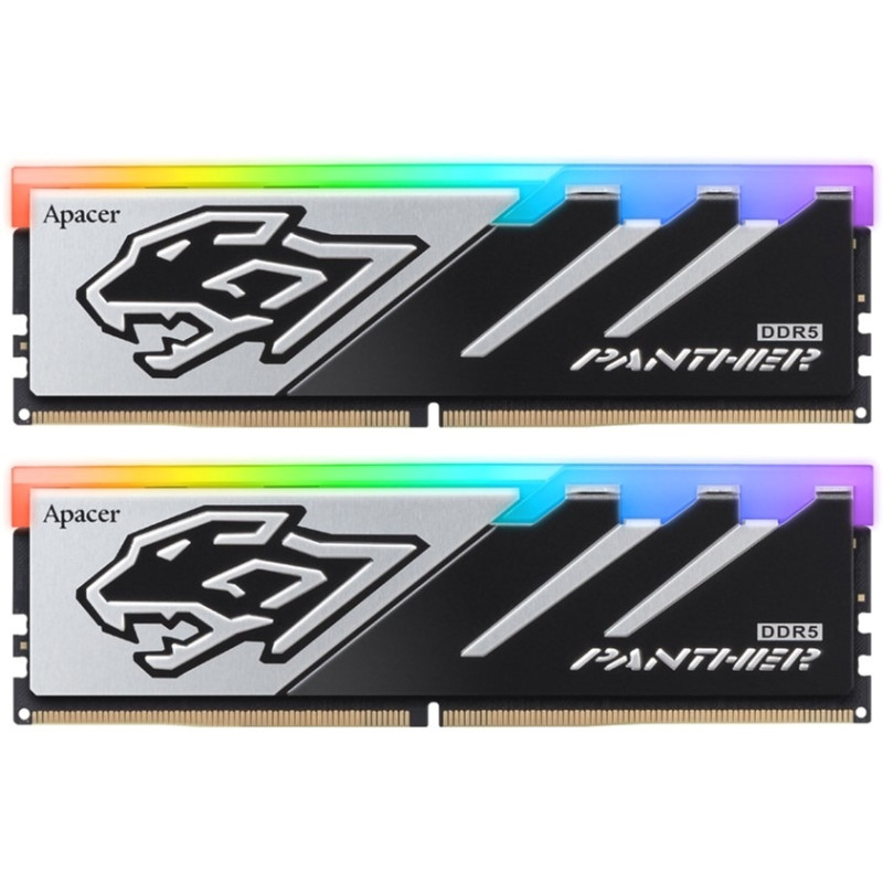 Оперативна пам'ять Apacer DDR5-6400 32768MB PC5-51200 (Kit of 2x16384) Panther RGB (AH5U32G64C5529BAA-2)