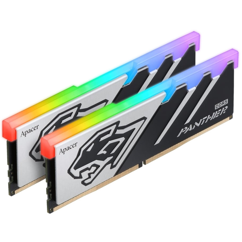 Оперативна пам'ять Apacer DDR5-6400 32768MB PC5-51200 (Kit of 2x16384) Panther RGB (AH5U32G64C5529BAA-2)