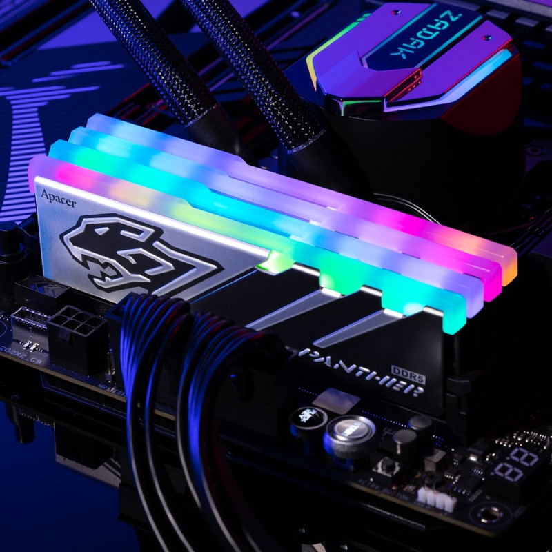 Оперативна пам'ять Apacer DDR5-6400 32768MB PC5-51200 (Kit of 2x16384) Panther RGB (AH5U32G64C5529BAA-2)
