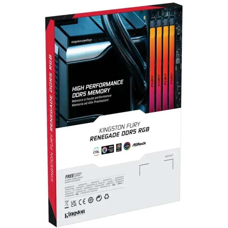 Оперативная память Kingston FURY 96 GB (2x48GB) DDR5 6000 MHz Renegade RGB (KF560C32RSAK2-96)