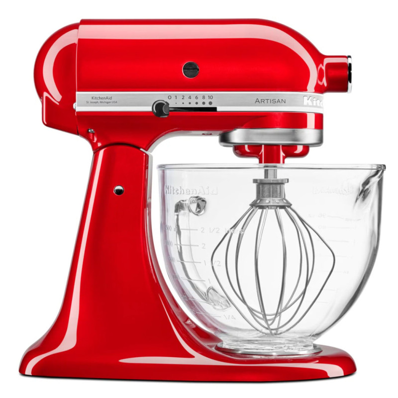 Чаша KitchenAid 4,7 л 5KSM5GB скляна, з ручкою, мірною шкалою