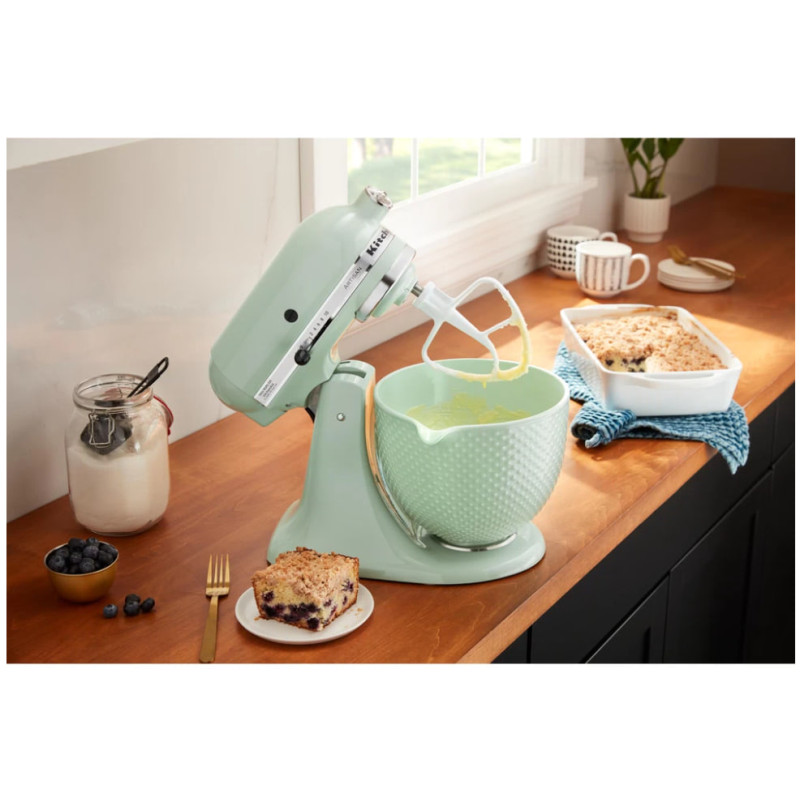 Чаша KitchenAid 4,7 л 5KSM2CB5TDD керамічна, з ручкою, текстурована, візерунок краплі роси