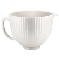Чаша KitchenAid 4,7 л 5KSM2CB5PCC керамічна, з ручкою, текстурована, біла класична