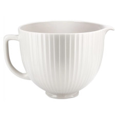 Чаша KitchenAid 4,7 л 5KSM2CB5PCC керамічна, з ручкою, текстурована, біла класична