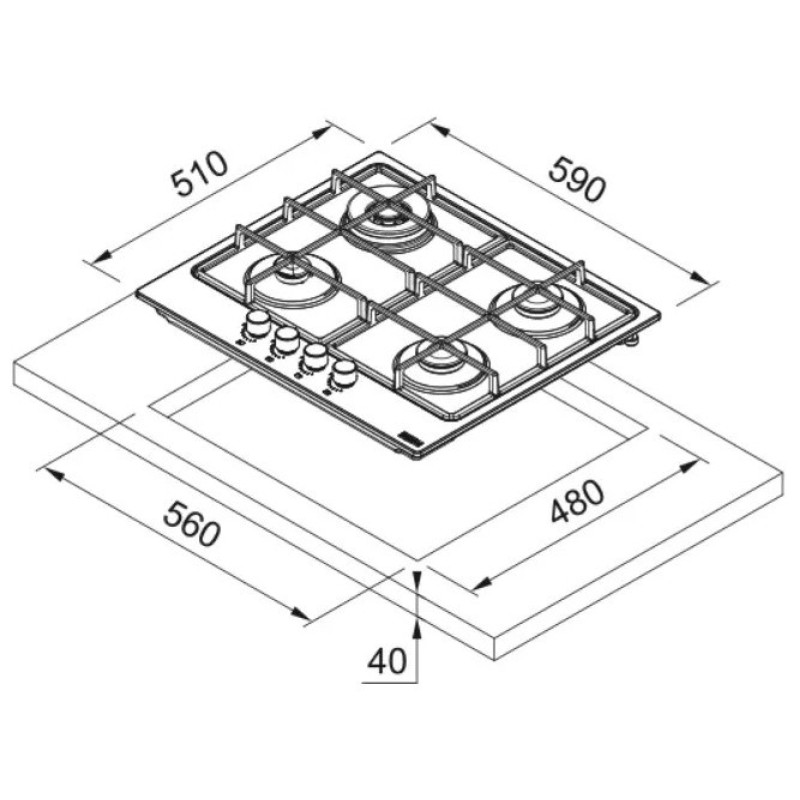 Варочная поверхность Franke FHSM 604 3G DC BK C (106.0734.773)