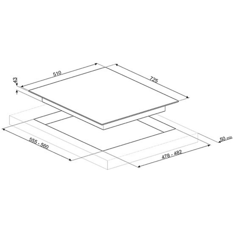 Варильна поверхня SMEG PX375MB