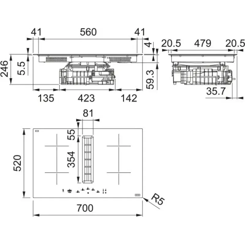 Варочная поверхность Franke Smart 2Gether FSM 7072 4RC HI (340.0731.892)