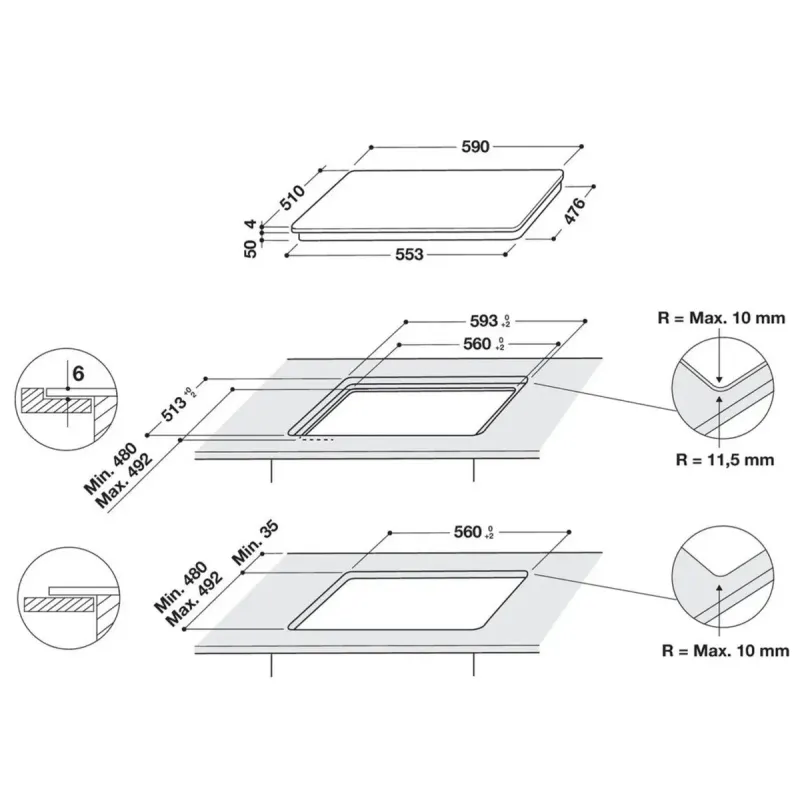 Варочная поверхность Whirlpool WB B8360 NE
