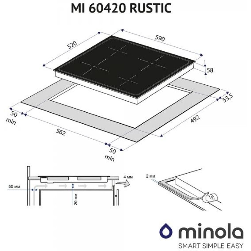 Варочная поверхность MINOLA MI 60420 GBL RUSTIC