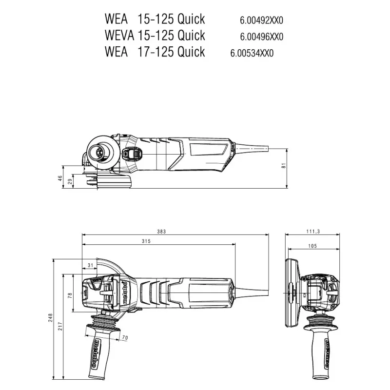 Metabo WEVA 15-125 Quick (600496000)