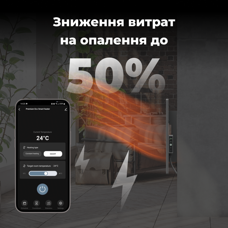 Обогреватель AENO Eco Smart GH5S LED Grey (AGH0005S)