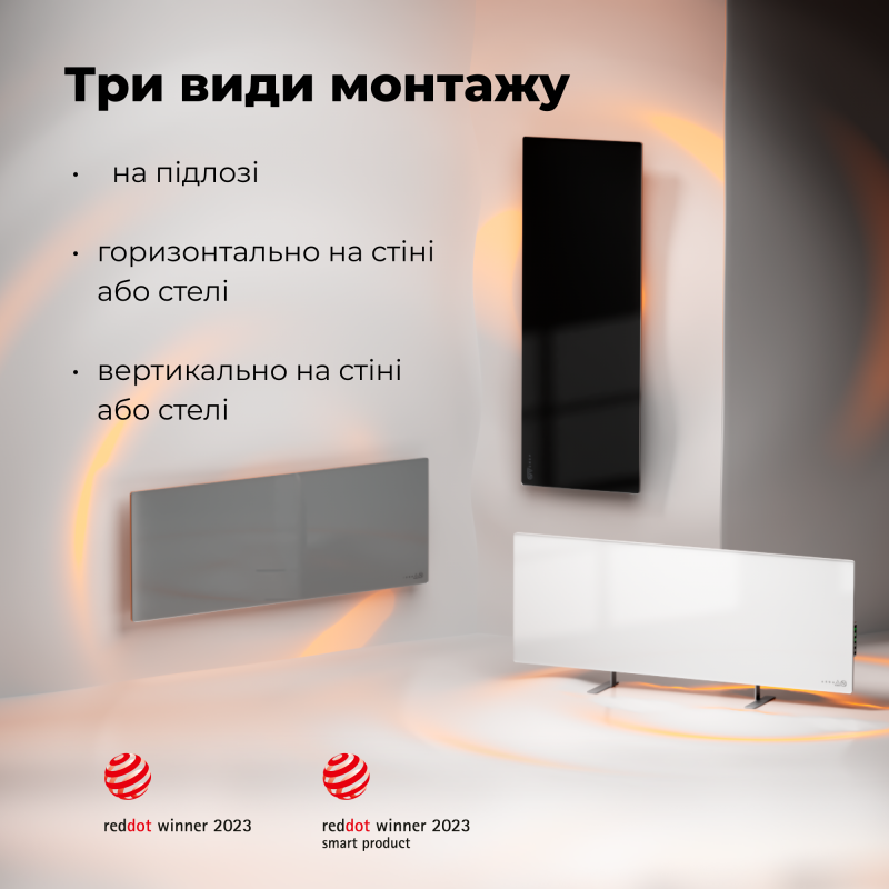 Обігрівач AENO Premium Eco Smart GH3S LED White (AGH0003S)