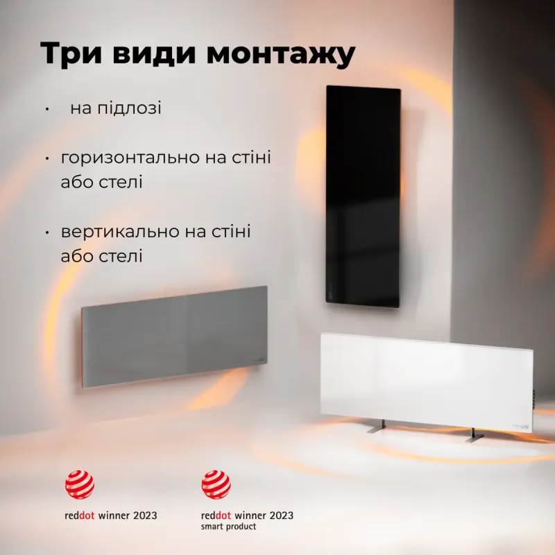 Обігрівач AENO Premium Eco Smart GH3S LED White (AGH0003S)