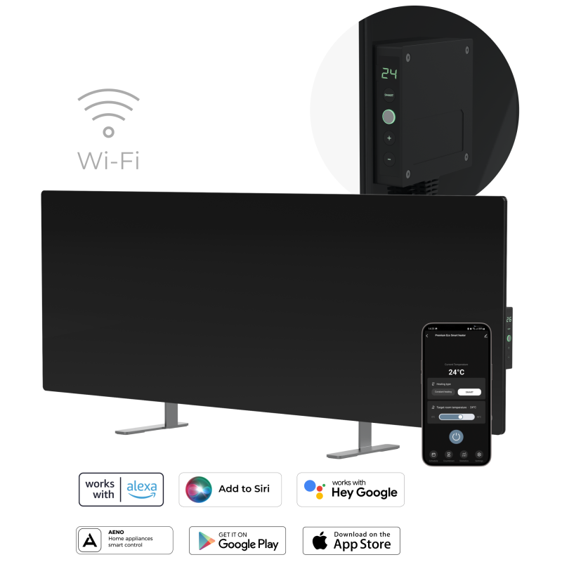 Обогреватель AENO Eco Smart GH4S LED Black (AGH0004S)